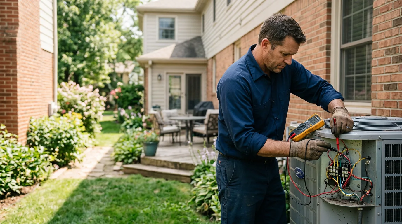 HVAC technician working near West Point, IA